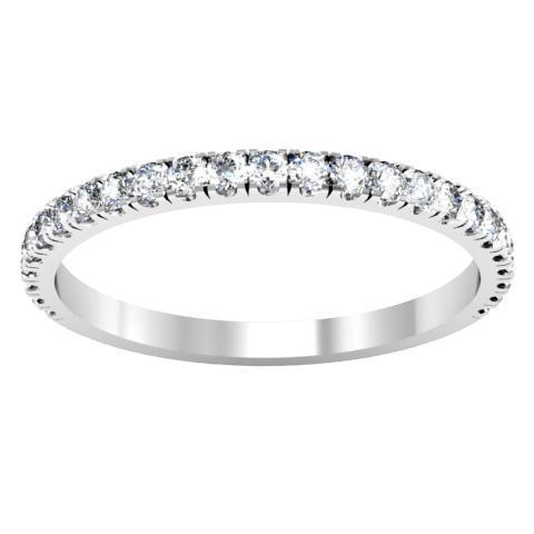 1.5 mm Diamond Wedding Band Half Eternity Rings deBebians 