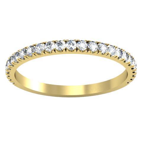 1.5 mm Diamond Wedding Band Half Eternity Rings deBebians 