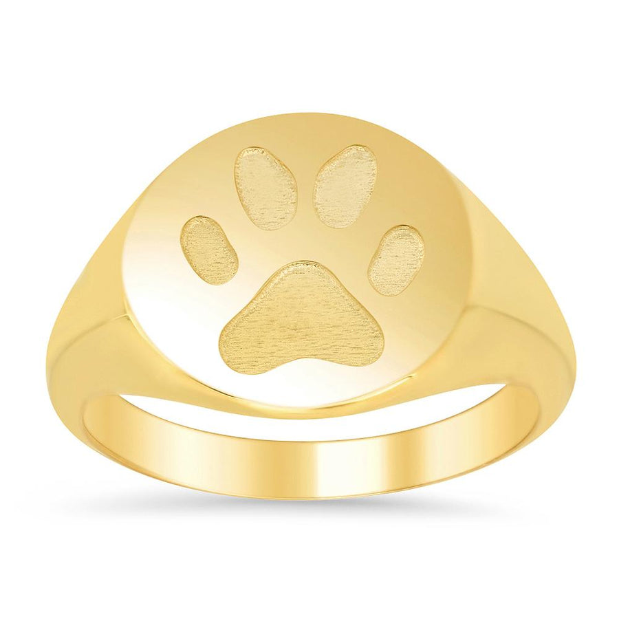 Paw Paw It Does It All|women's Stainless Steel Heart Paw Ring - Animal  Footprints Band