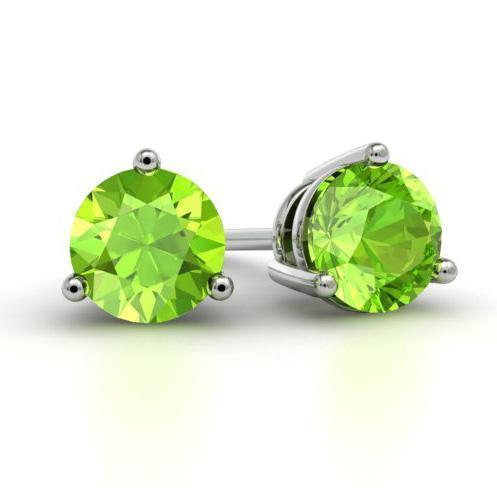 Peridot Stud Earrings Gemstone Stud Earrings deBebians 