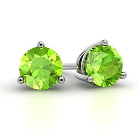 Peridot Stud Earrings Gemstone Stud Earrings deBebians 