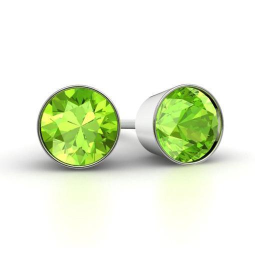 Peridot Stud Earrings Gemstone Stud Earrings deBebians 