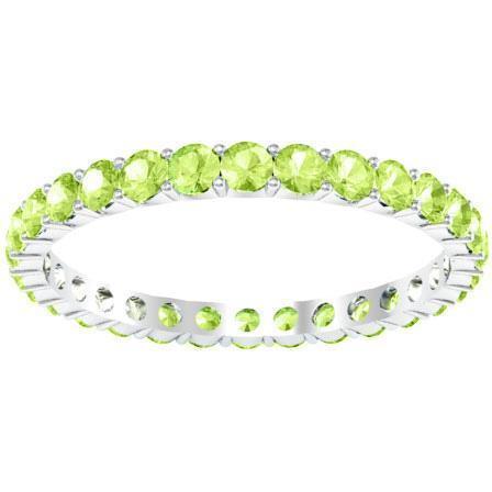 Shared Prong Peridot Eternity Ring Gemstone Eternity Rings deBebians 