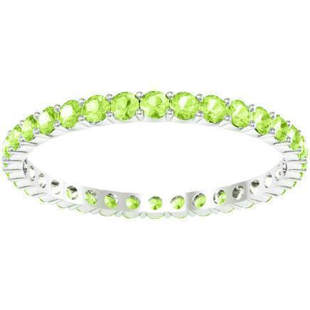 Shared Prong Peridot Eternity Ring Gemstone Eternity Rings deBebians 