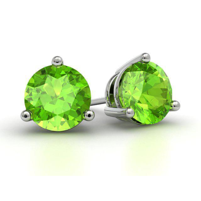 Peridot Stud Earrings Gemstone Stud Earrings deBebians 