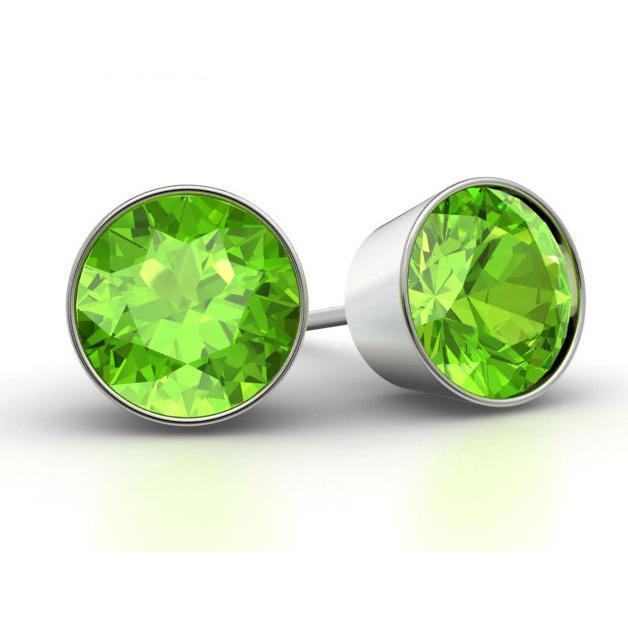 Peridot Stud Earrings Gemstone Stud Earrings deBebians 