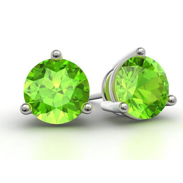 Peridot Stud Earrings Gemstone Stud Earrings deBebians 