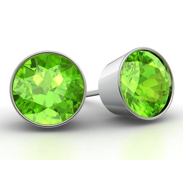 Peridot Stud Earrings Gemstone Stud Earrings deBebians 