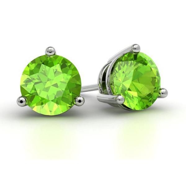 Peridot Stud Earrings Gemstone Stud Earrings deBebians 