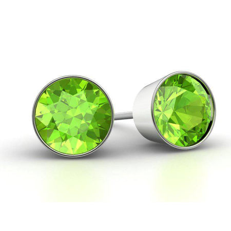 Peridot Stud Earrings Gemstone Stud Earrings deBebians 