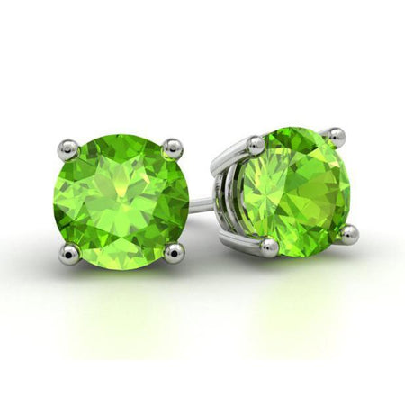 Peridot Stud Earrings Gemstone Stud Earrings deBebians 