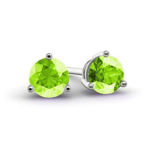 Peridot Stud Earrings Gemstone Stud Earrings deBebians 