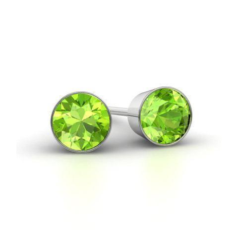 Peridot Stud Earrings Gemstone Stud Earrings deBebians 