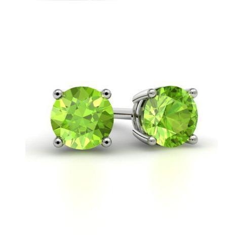 Peridot Stud Earrings Gemstone Stud Earrings deBebians 