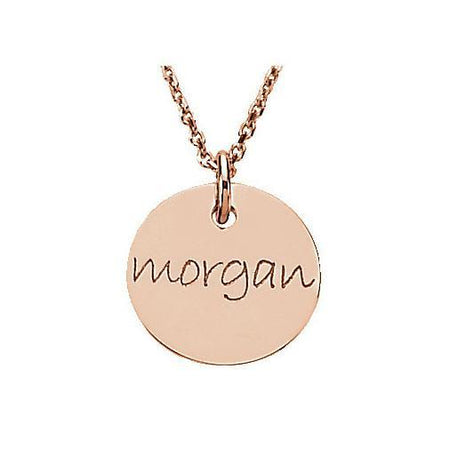 Personalized Gold Disc Necklace Personalized Necklaces deBebians 