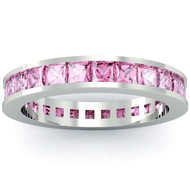 Pink Sapphire Eternity Anniversary Ring Gemstone Eternity Rings deBebians 