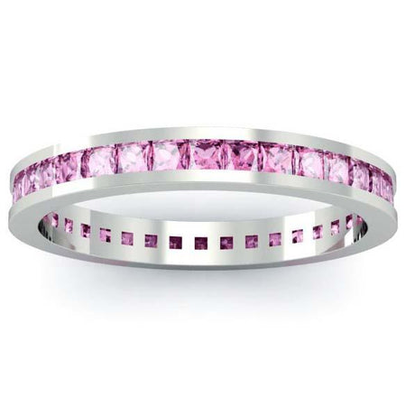 Pink Sapphire Eternity Ring Gemstone Eternity Rings deBebians 