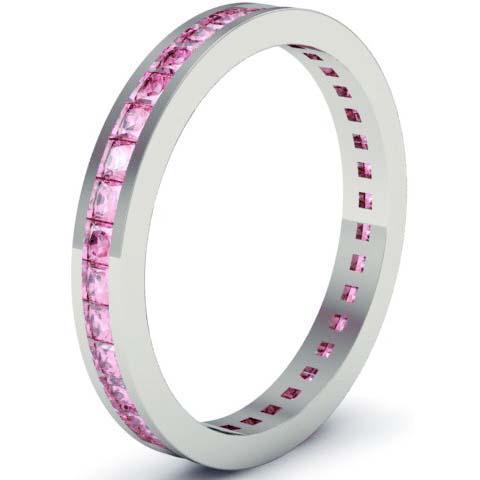 Pink Sapphire Eternity Ring Gemstone Eternity Rings deBebians 