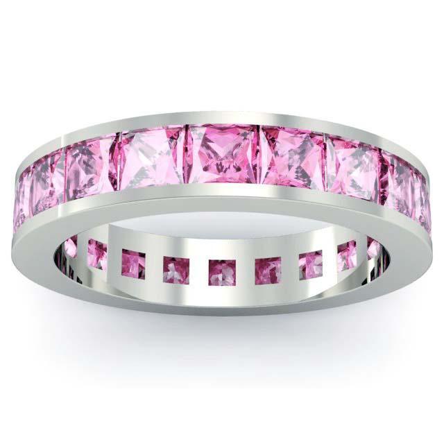 Pink Sapphire Gemstone Eternity Band Gemstone Eternity Rings deBebians 