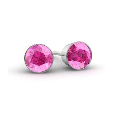 Pink Sapphire Stud Earrings Gemstone Stud Earrings deBebians 