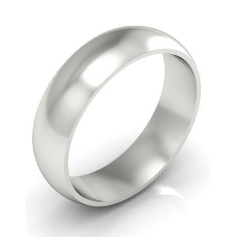 Simple Platinum Ring 6mm Plain Wedding Rings deBebians 