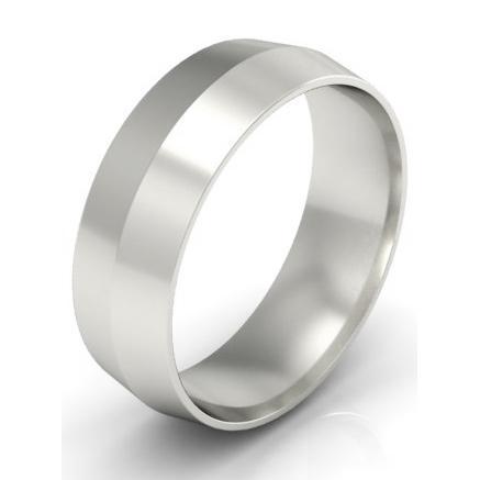 Platinum Knife Edge Ring 6mm Plain Wedding Rings deBebians 