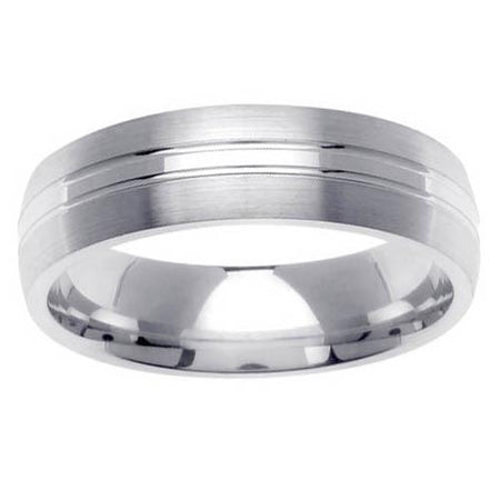 Platinum Band in 6 mm Comfort Fit PT950 Platinum Wedding Rings deBebians 