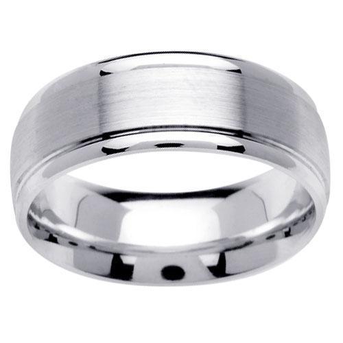 Mens Platinum Wedding Ring in 8mm Comfort Fit Platinum Wedding Rings deBebians 