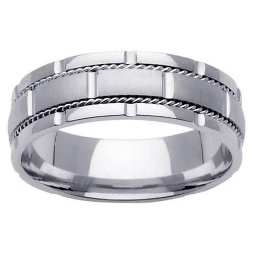 Handmade Wedding Band for Men in Platinum Platinum Wedding Rings deBebians 