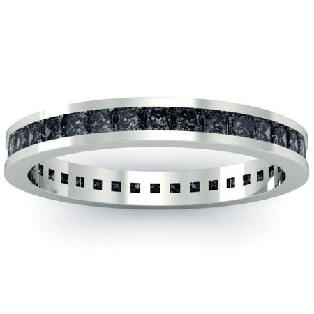 Princess Black Diamond Eternity Ring Gemstone Eternity Rings deBebians 