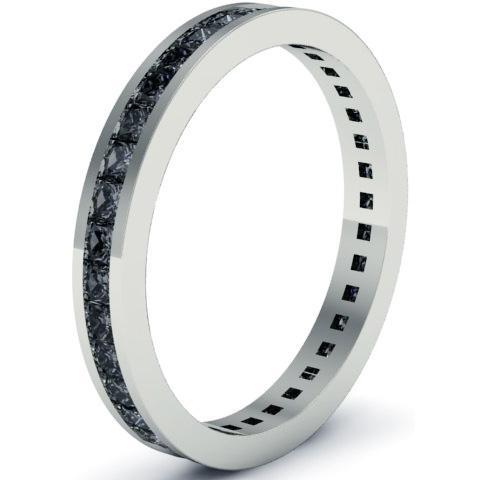 Princess Black Diamond Eternity Ring Gemstone Eternity Rings deBebians 