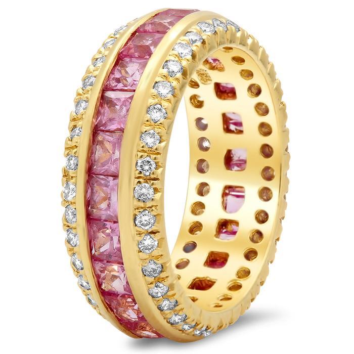 Princess Cut Gemstone Eternity Ring Gemstone Eternity Rings deBebians 