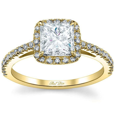 Princess Cut Halo Engagement Ring Halo Engagement Rings deBebians 