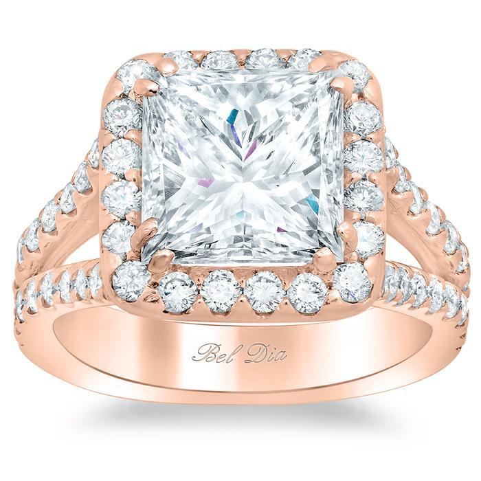 Princess Halo Engagement Ring Halo Engagement Rings deBebians 