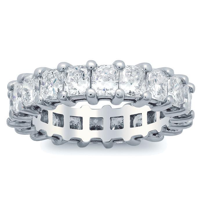 Radiant Cut Shared Prong Diamond Eternity Band - 4.00 carat - SI Clarity Diamond Eternity Rings deBebians 