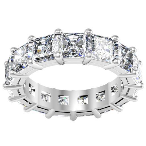 Radiant Cut Shared Prong Diamond Eternity Band - 7.00 carat-SI Clarity Diamond Eternity Rings deBebians 