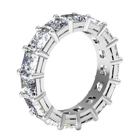 Radiant Cut Shared Prong Diamond Eternity Band - 7.00 carat-SI Clarity Diamond Eternity Rings deBebians 