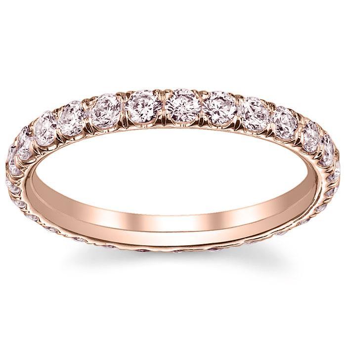 Rose Gold Pink Diamond Eternity Ring Gemstone Eternity Rings deBebians 