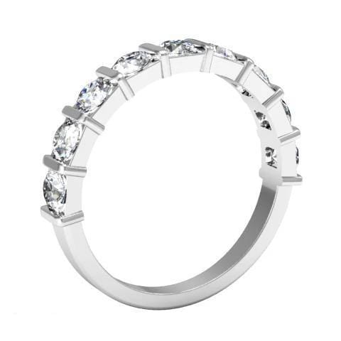 Round Diamond Nine Stone Band Diamond Wedding Rings debebians 