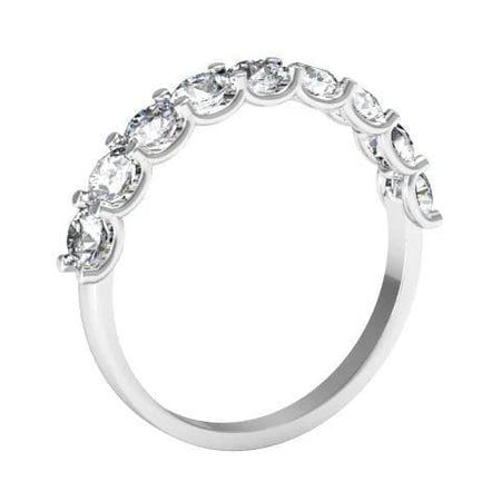 Round Diamond Nine Stone Band Diamond Wedding Rings debebians 