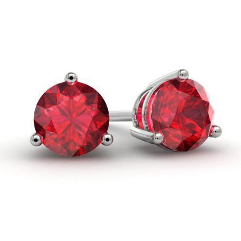 Ruby Stud Earrings Gemstone Stud Earrings deBebians 