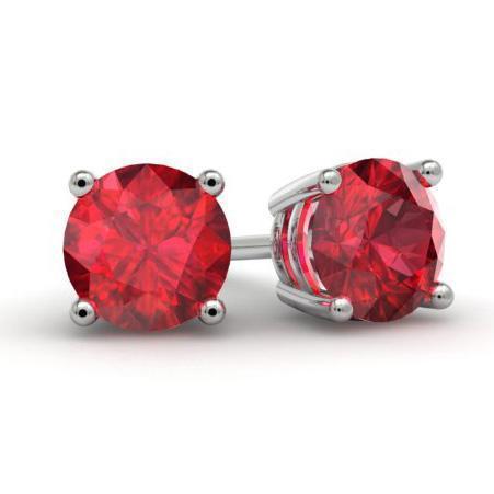 Ruby Stud Earrings Gemstone Stud Earrings deBebians 