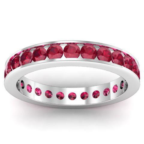 Ruby Eternity Ring in Channel Setting Gemstone Eternity Rings deBebians 