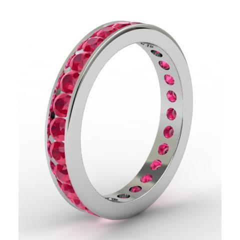 Ruby Eternity Ring in Channel Setting Gemstone Eternity Rings deBebians 