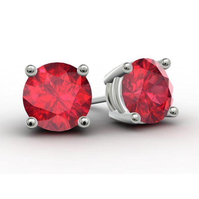 Ruby Stud Earrings Gemstone Stud Earrings deBebians 