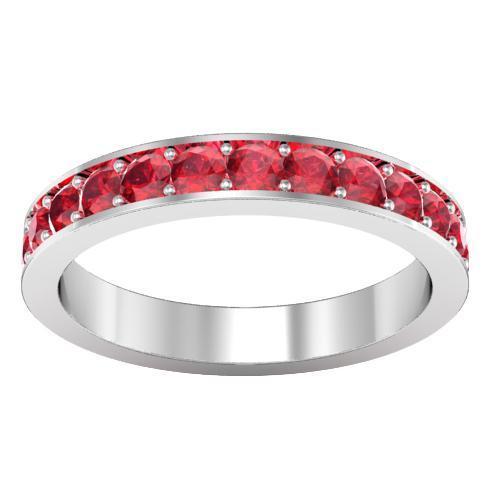 Ruby Pave Eternity Ring (1.30 cttw) Gemstone Eternity Rings deBebians 