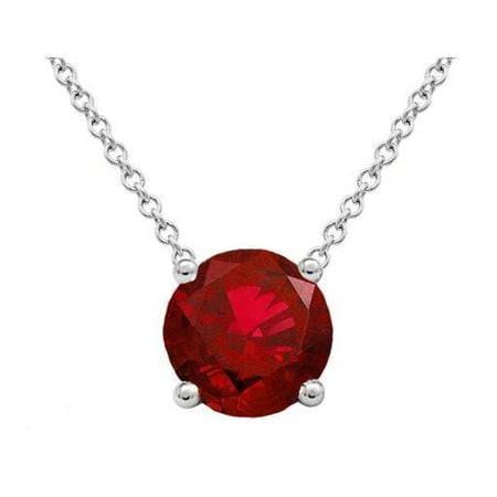 Ruby Solitaire Pendant Solitaire Necklaces deBebians 