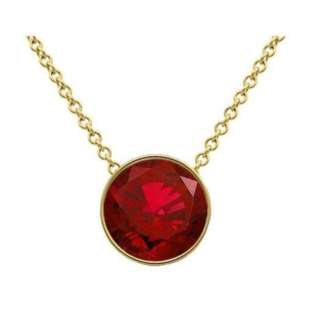 Ruby Solitaire Pendant Solitaire Necklaces deBebians 