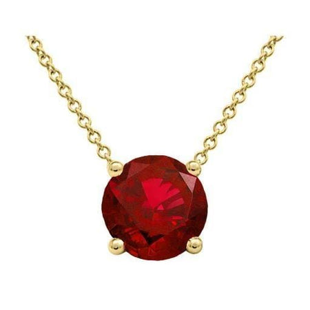 Ruby Solitaire Pendant Solitaire Necklaces deBebians 