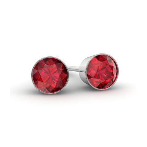 Ruby Stud Earrings Gemstone Stud Earrings deBebians 